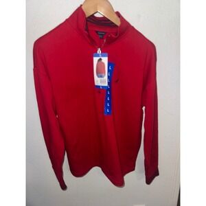 Nautica new with tags women's quarter zip red‎ sweatshirt size large
